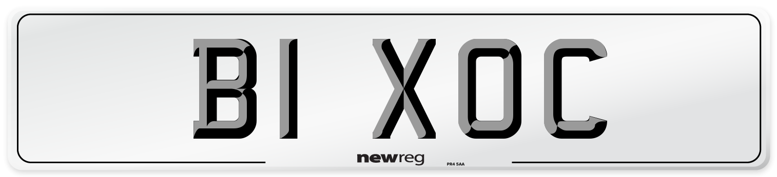 B1 XOC Number Plate from New Reg